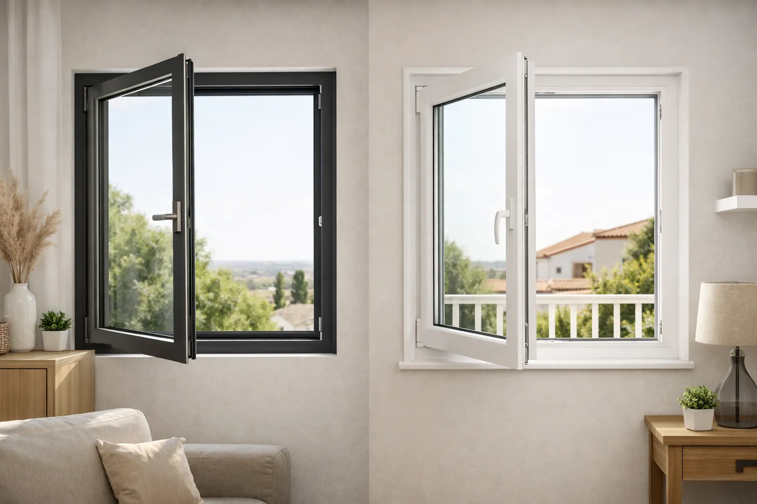 ventanas de aluminio o PVC